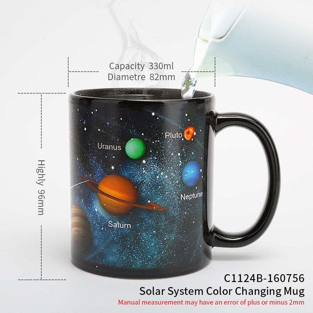 Solar System Temperature-Changing Ceramic Mug, 330 ml