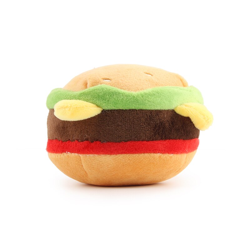 Fast Food Plush Squeaky Dog Toy – Cute French Fries, Burger & Cup Designs | Soft Chew & Squeak | Dogs | 3 Styles