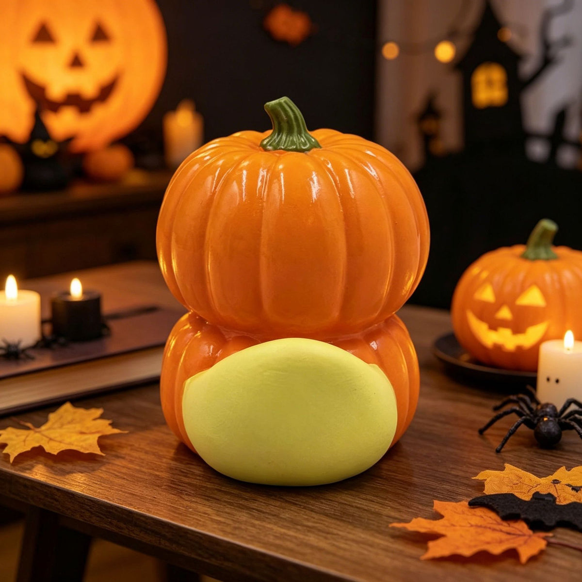 Halloween Pumpkin Duck Resin Desk Ornament