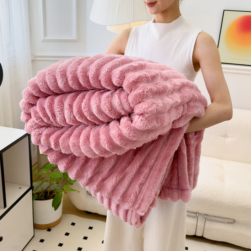 Cozy Fleece Throw Blanket – Soft Oversized Nap Blanket