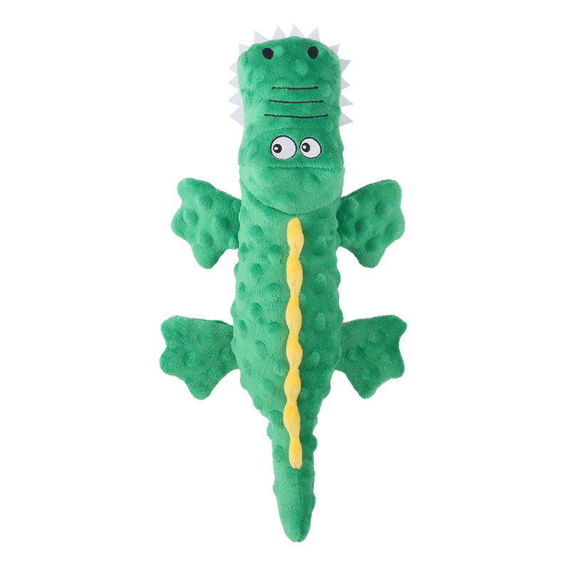 Crocodile Plush Squeaky & Crinkle Dog Toy – Bumpy Texture, BB Squeaker, Crinkle Legs | Soft Chew & Squeak | Dogs | Blue, Green & Purple