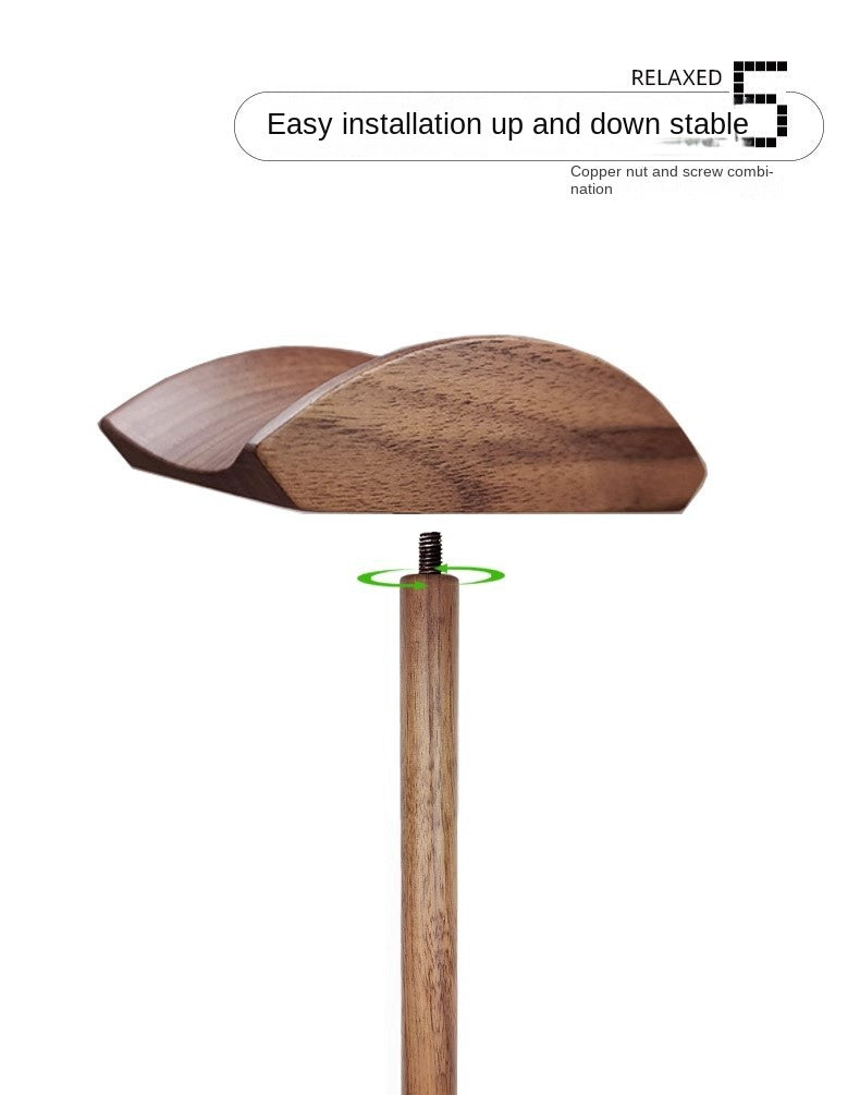 KOF Pattern Solid Wood Headphone Stand for Over-Ear Headphones