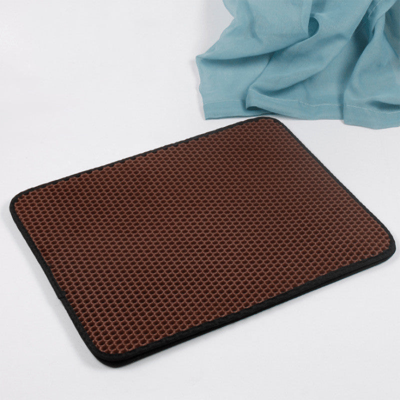 Double-Layer EVA Cat Litter Mat – Honeycomb Trapping, Waterproof Base, Easy Clean | 5 Sizes | 6 Colors
