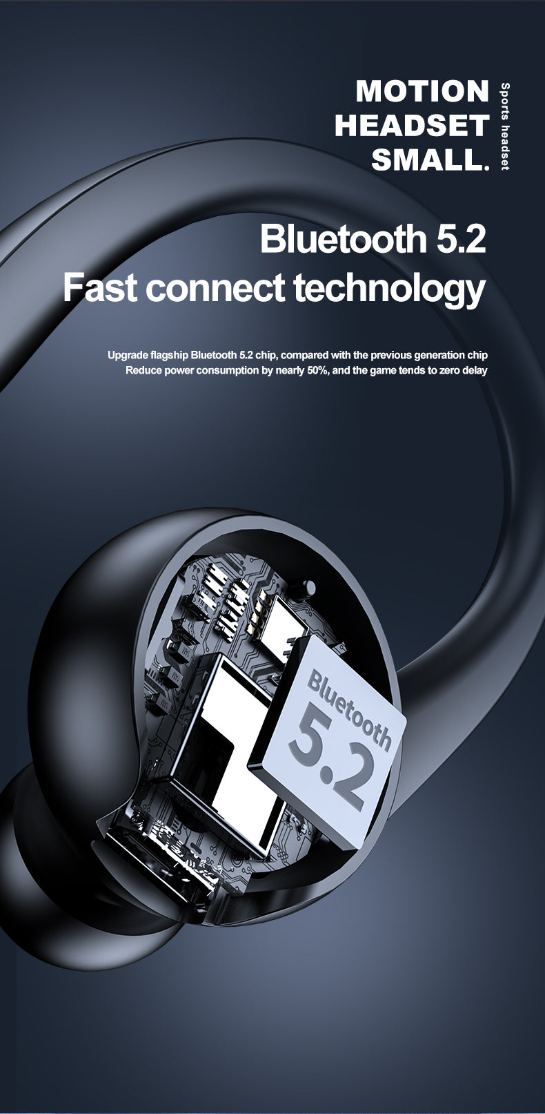 A1S Single-Ear Bluetooth Headset – Hanging Ear Business Sports Headset