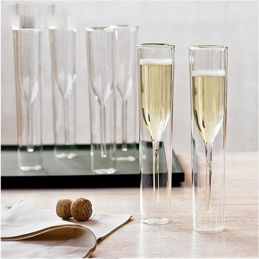 Double-Wall Champagne Flute Glass – 115 ml