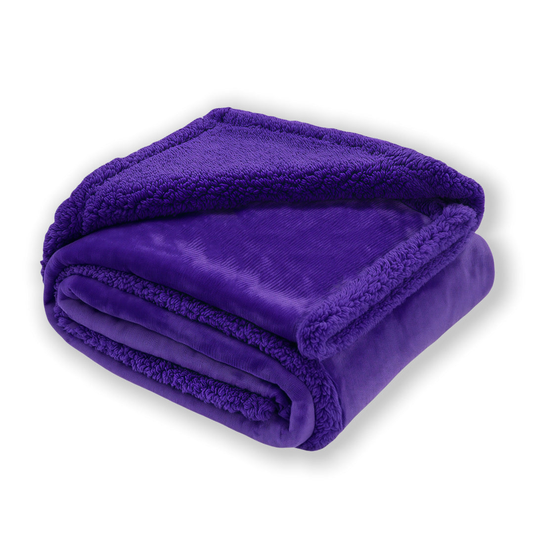 Waterproof Sherpa Fleece Pet Blanket – Soft Plush Throw Pad for Dogs & Cats