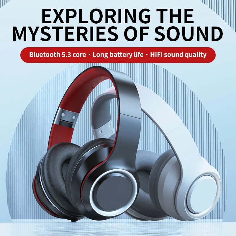 DR90 Wireless Bluetooth Headphones – Heavy Bass, Long Battery Life, TF Card & EQ Support
