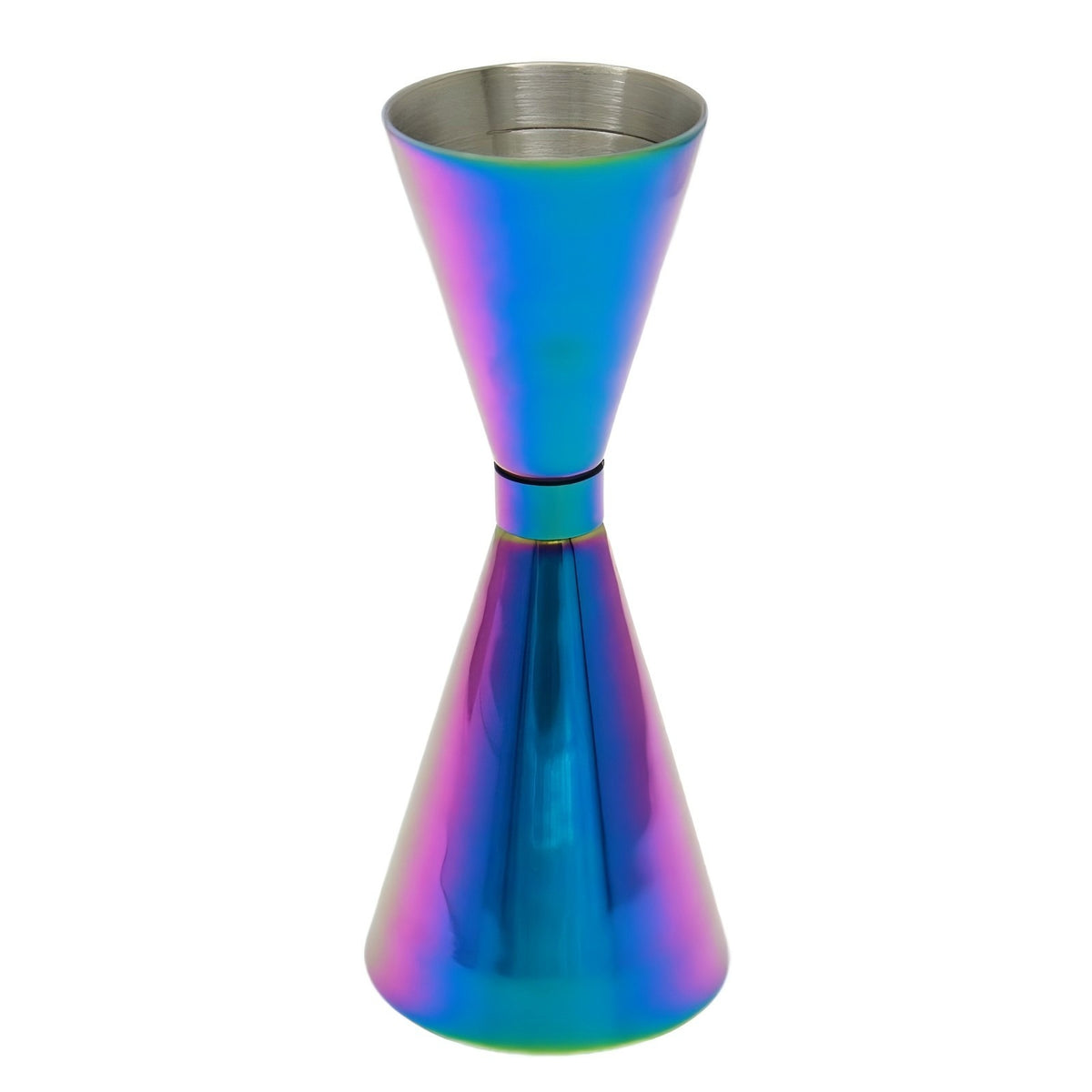 Stainless Steel Dual-Head Cocktail Jigger – Gold Ring Hourglass Measuring Cup