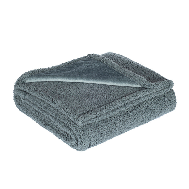 Waterproof Sherpa Fleece Pet Blanket – Soft Plush Throw Pad for Dogs & Cats
