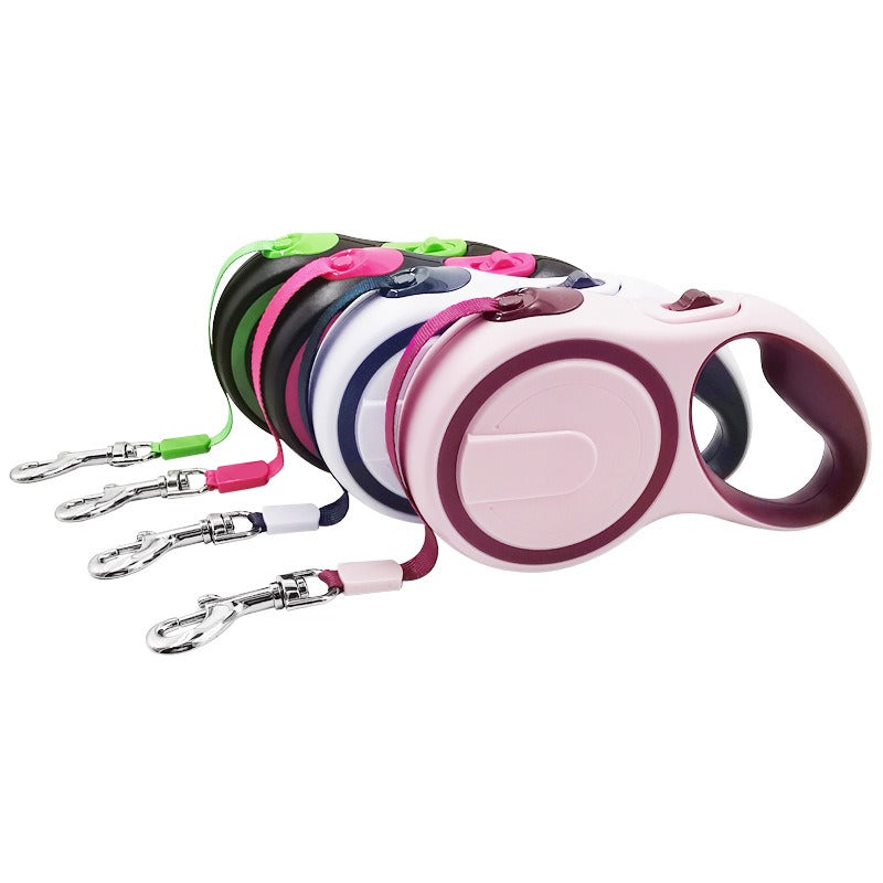 Heavy-Duty Retractable Dog Leash for Medium & Large Dogs – 5M or 8M, 50kg Rated, One-Button Brake | 4 Colors