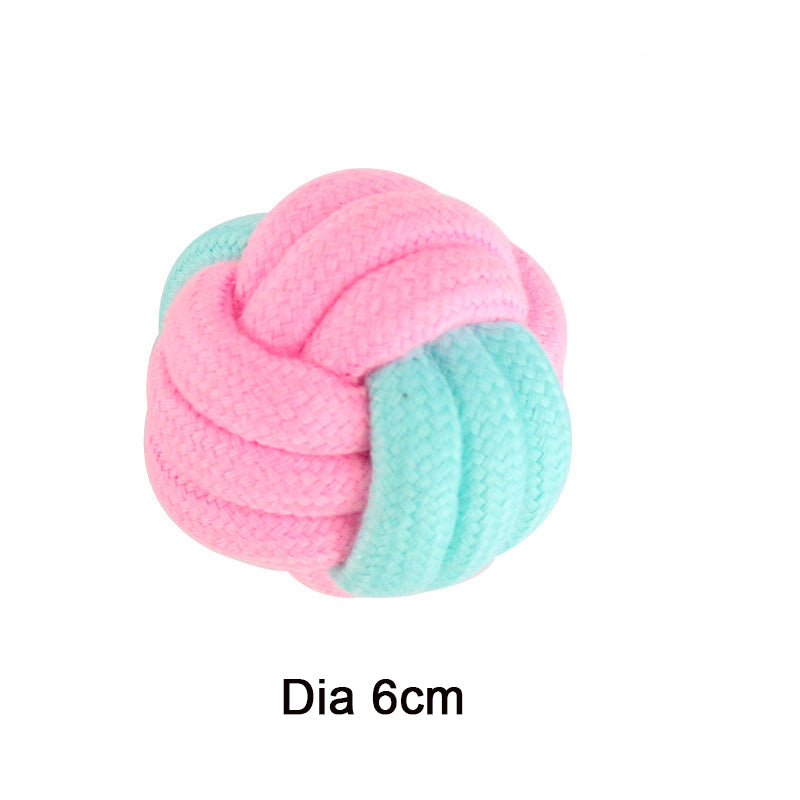 Braided Cotton Rope Dog Toy Set – Knot Balls, Tug Ropes & Dumbbell Knots | Chew, Molar & Tug-of-War | Dogs | 4, 6 & 12 Piece