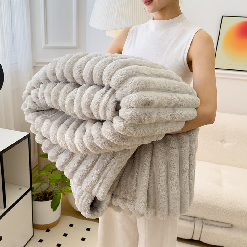 Cozy Fleece Throw Blanket – Soft Oversized Nap Blanket