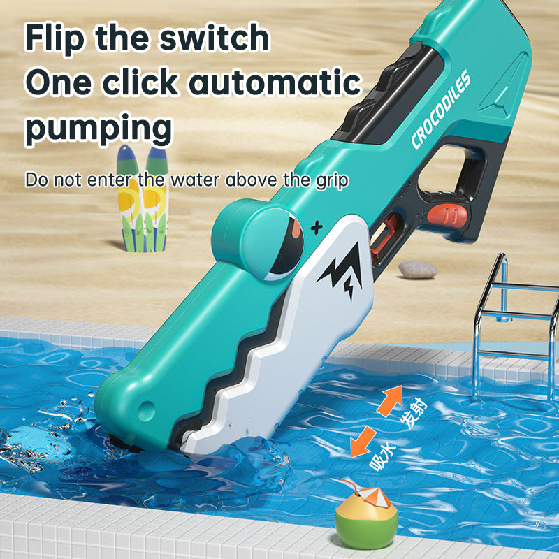 Automatic Electric Crocodile Water Gun, Small and Large