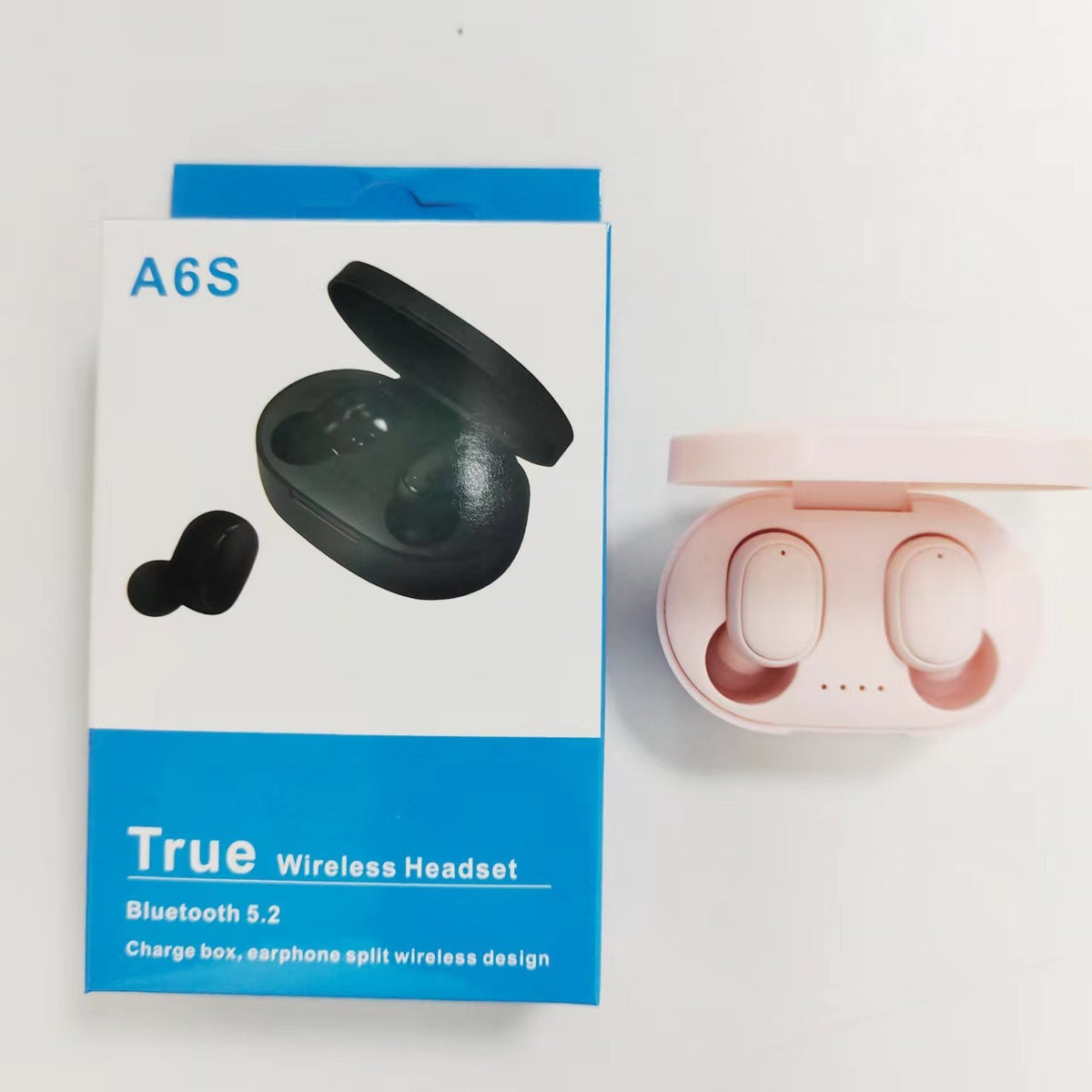 A6S Bluetooth 5.2 TWS Wireless Earbuds with Charging Case
