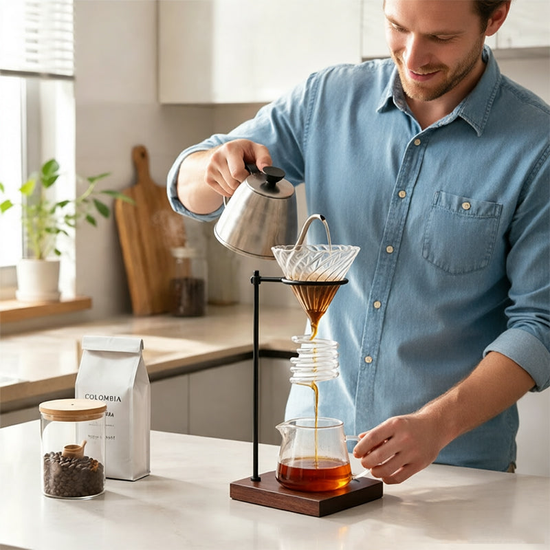 Spiral Cooling Pour-Over Coffee Dripper Stand – Ins-Style Americano Filter Holder