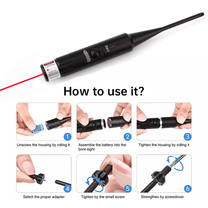 Universal Laser Collimator for .177, .22 & Up to 12GA