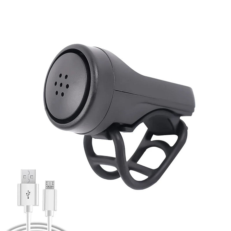 USB-Rechargeable Bicycle Electronic Horn, 4 Tones, 120 dB Listed