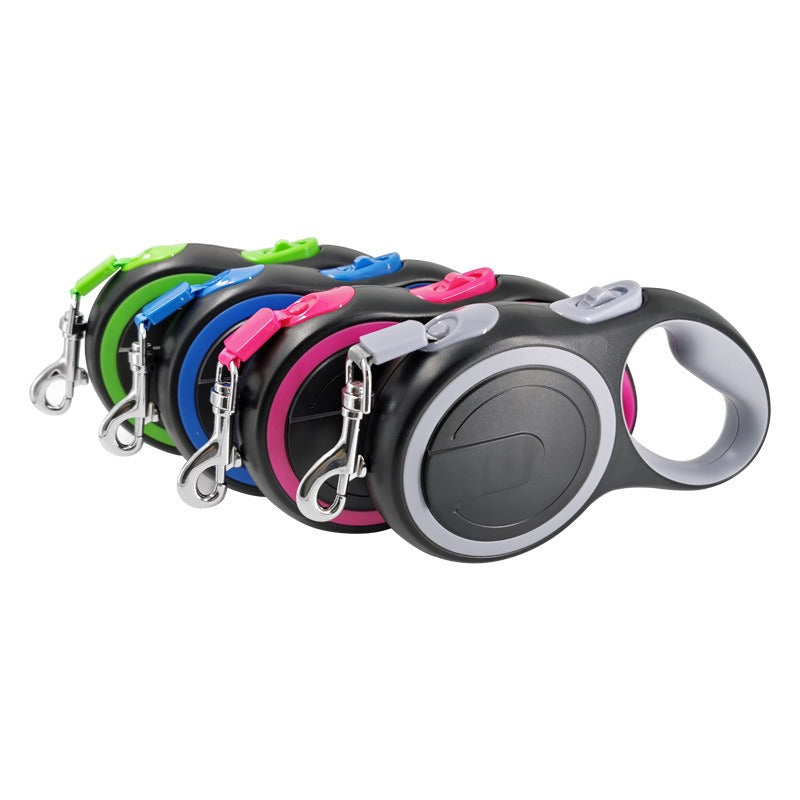 Heavy-Duty Retractable Dog Leash for Medium & Large Dogs – 5M or 8M, 50kg Rated, One-Button Brake | 4 Colors