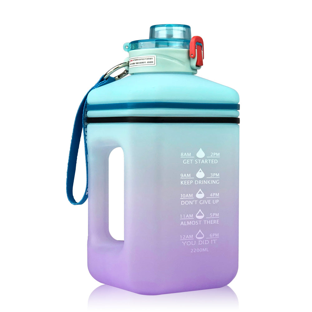 2.2 L Frosted Gradient Sports Water Bottle