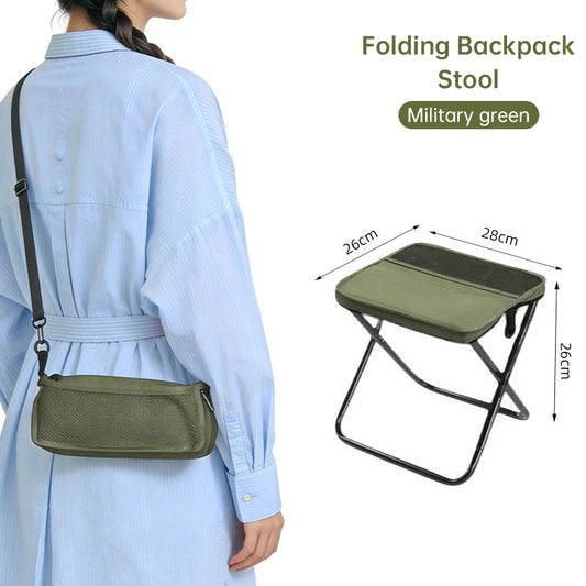 Compact Oxford Cloth and Carbon Steel Folding Stool
