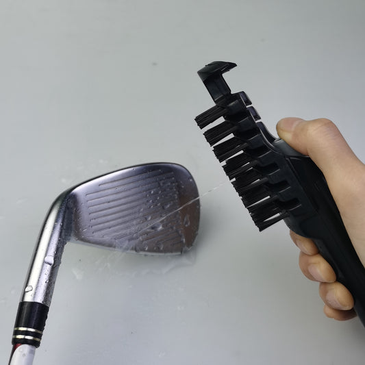Golf Club Groove Cleaning Brush – Built-In Water Spray Cleaner