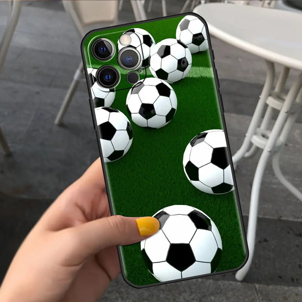 TPU Soccer Phone Case for iPhone 5–15 Series