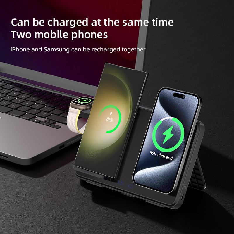 3-in-1 Wireless Charging Pad – 15W Fast Charger for iPhone, Apple Watch, AirPods & Samsung