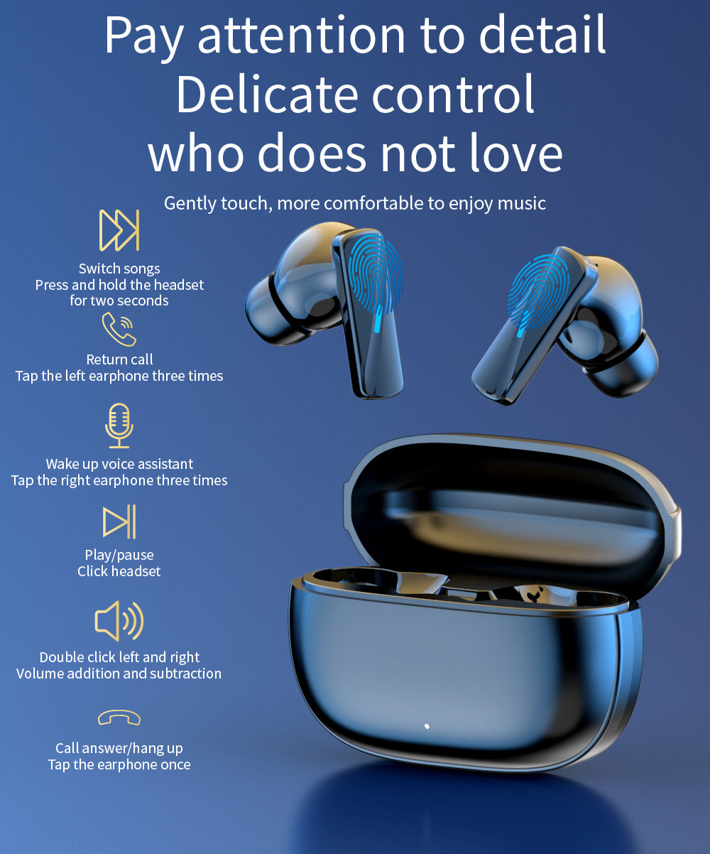 Wireless Earbuds with ANC + ENC Noise Cancelling – Bluetooth 5.3, Long Battery Life for Business