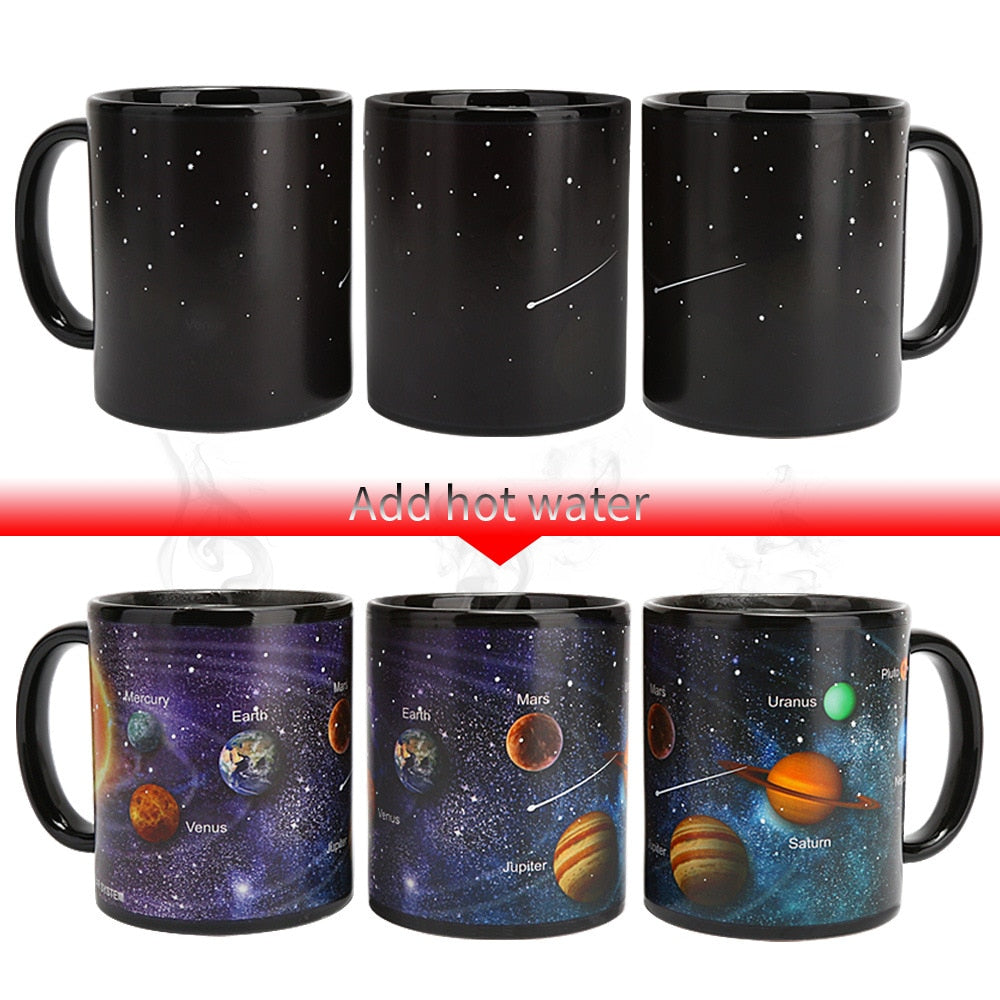 Solar System Temperature-Changing Ceramic Mug, 330 ml