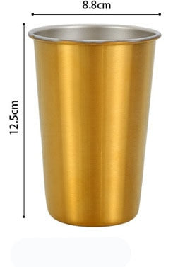 500ml Stainless Steel Tumbler with Metal Straw & Lid – Reusable Coffee, Camping & Travel Mug