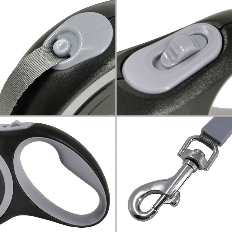 Heavy-Duty Retractable Dog Leash for Medium & Large Dogs – 5M or 8M, 50kg Rated, One-Button Brake | 4 Colors