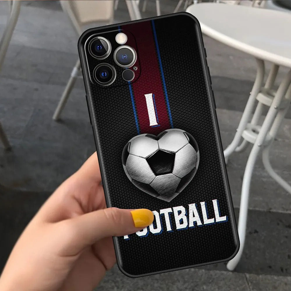 TPU Soccer Phone Case for iPhone 5–15 Series