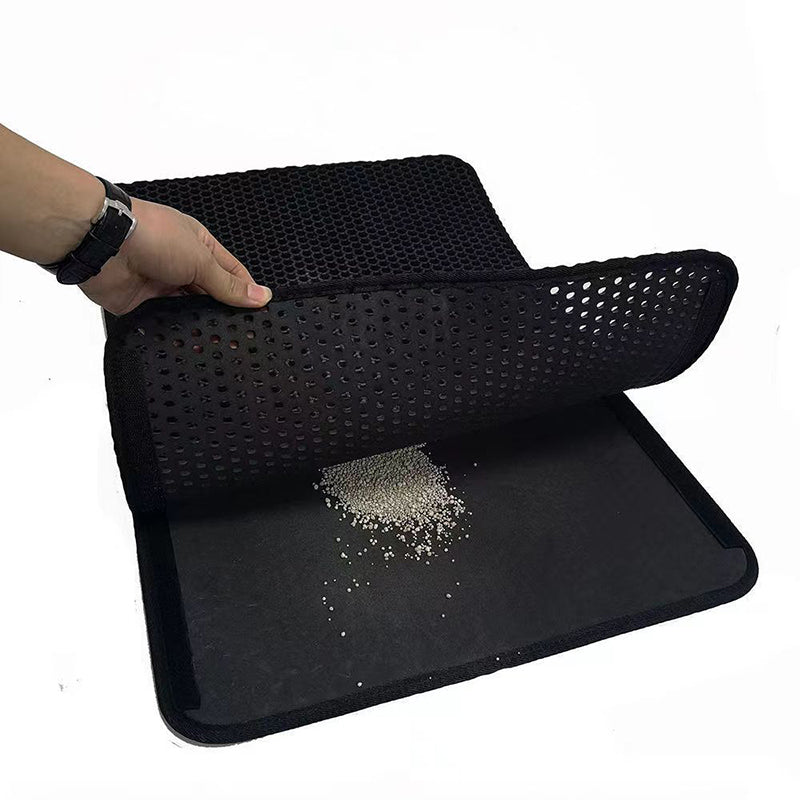 Double-Layer EVA Cat Litter Mat – Honeycomb Trapping, Waterproof Base, Easy Clean | 5 Sizes | 6 Colors