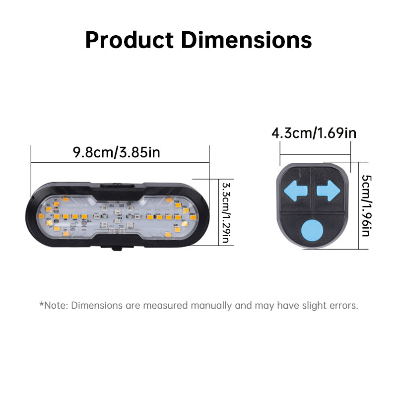 Wireless Remote Bike Tail Light – Turn Signal, Horn & USB-C Rechargeable Safety Light