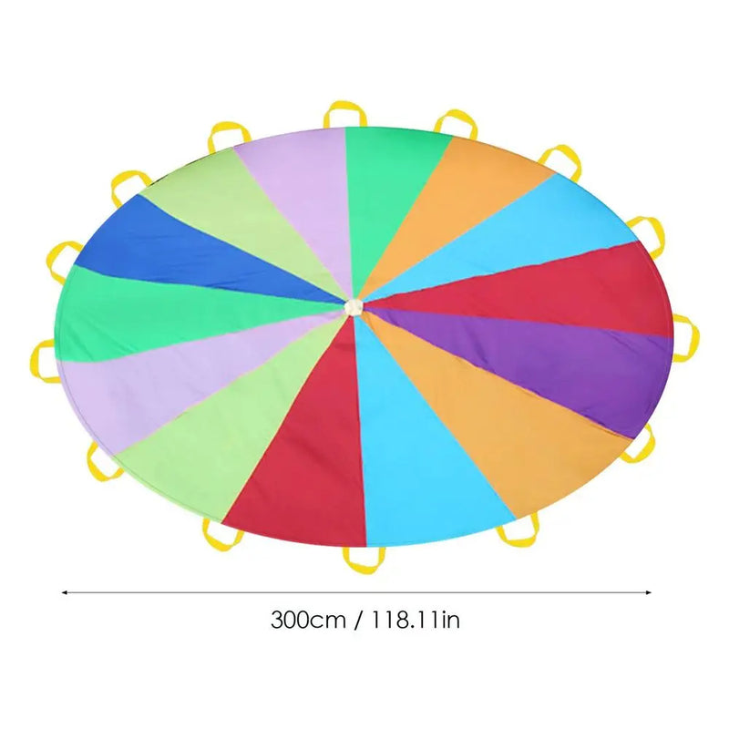 Rainbow Play Parachute for Kids, 200 cm or 300 cm