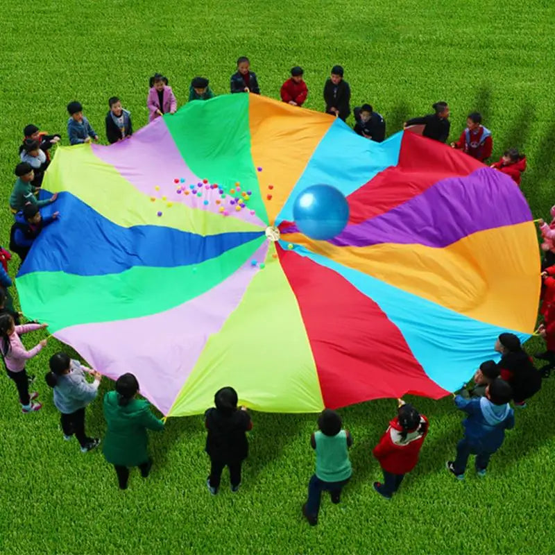 Rainbow Play Parachute for Kids, 200 cm or 300 cm
