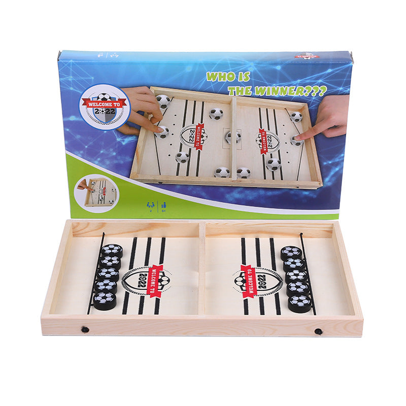 Soccer-Style Wooden Catapult Chess Game for 2 Players