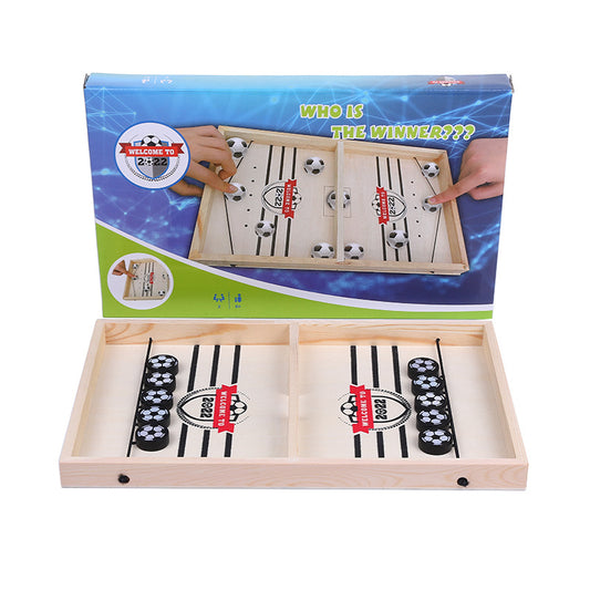 Soccer-Style Wooden Catapult Chess Game for 2 Players