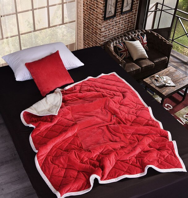 2-in-1 Plaid Flannel Cushion Blanket – Foldable Throw Pillow & Cozy Nap Blanket