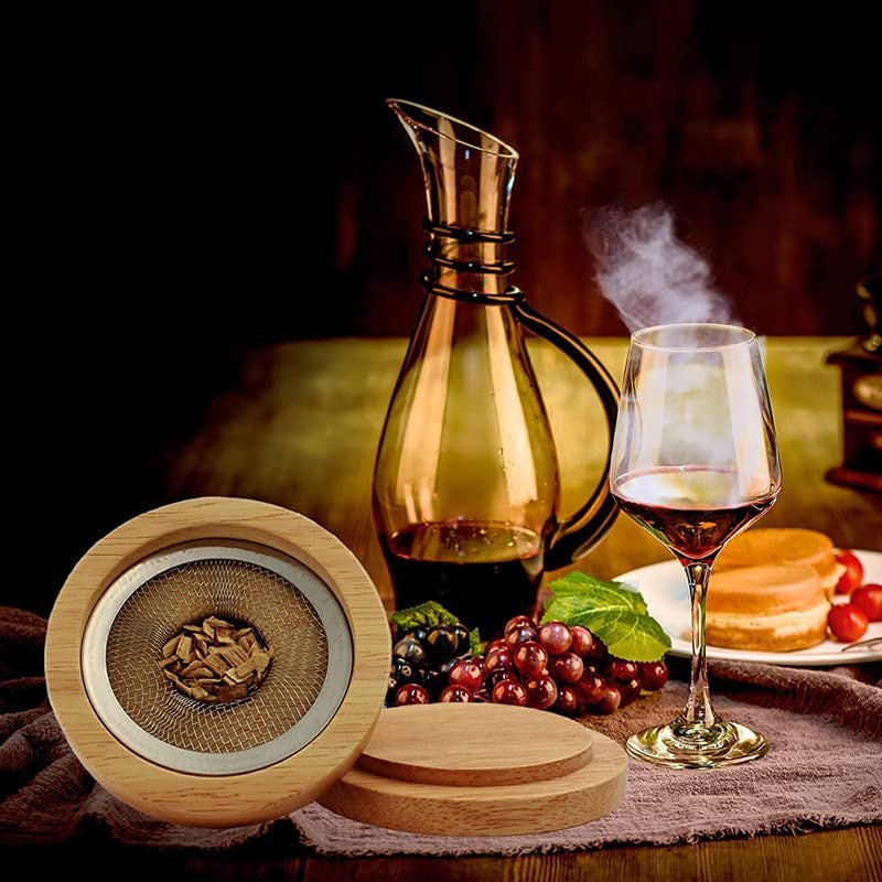 Wooden Cocktail Smoker & Flavored Wood Chip Options