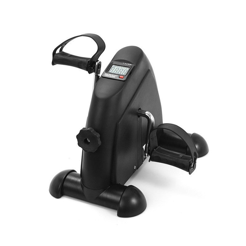 Space-Saving Mini Exercise Bike with LCD Monitor & Adjustable Resistance – Arm & Leg Workout, Black/Silver