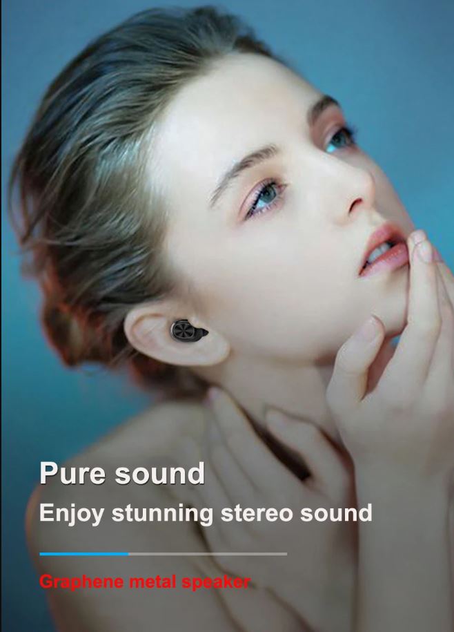 B9 Bluetooth 5.0 Wireless Earbuds with Touch Controls and Charging Case
