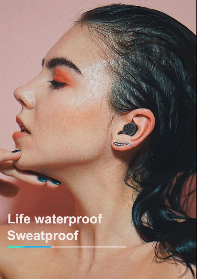 B9 Bluetooth 5.0 Wireless Earbuds with Touch Controls and Charging Case
