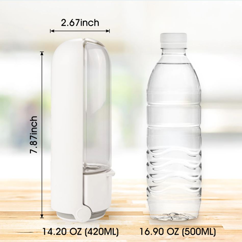 Flip-Top Portable Pet Water Bottle with Built-In Drinking Trough – 420ml, Leak-Proof, Lanyard Included | 4 Colors