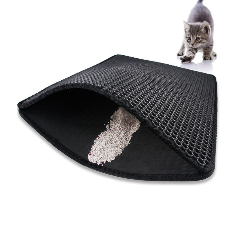 Double-Layer EVA Cat Litter Mat – Honeycomb Trapping, Waterproof Base, Easy Clean | 5 Sizes | 6 Colors