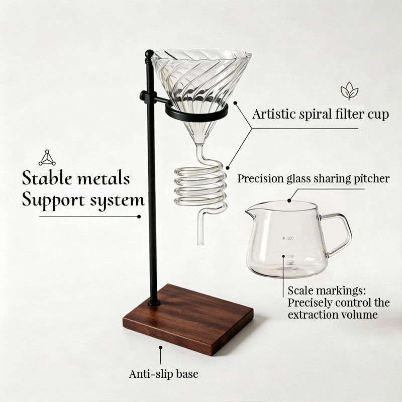 Spiral Cooling Pour-Over Coffee Dripper Stand – Ins-Style Americano Filter Holder