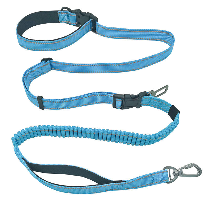 6-in-1 Hands-Free Dog Leash – Bungee Shock Absorber, Reflective, Padded Handle | Running, Jogging & Walking | 4 Colors
