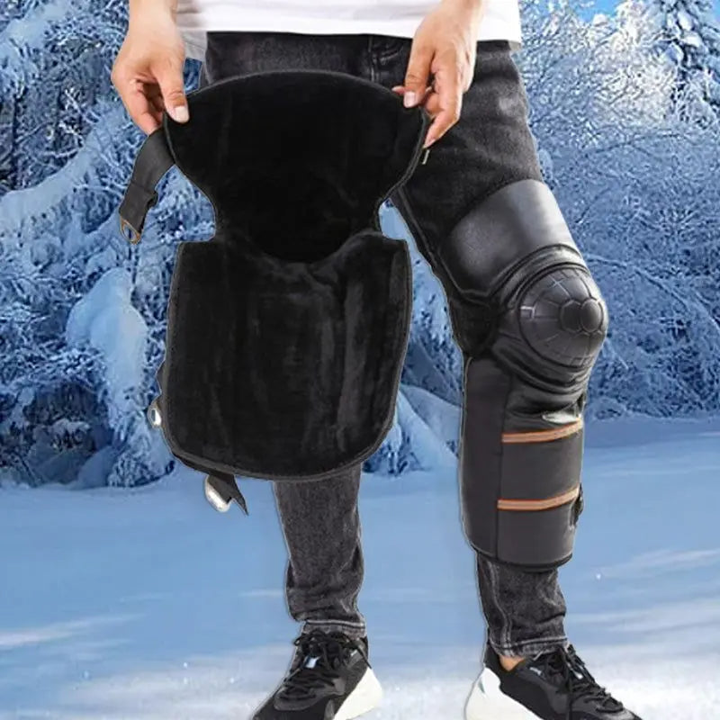 Warm Motorcycle Knee Protectors, Short or Mid-Length, 1 Pair