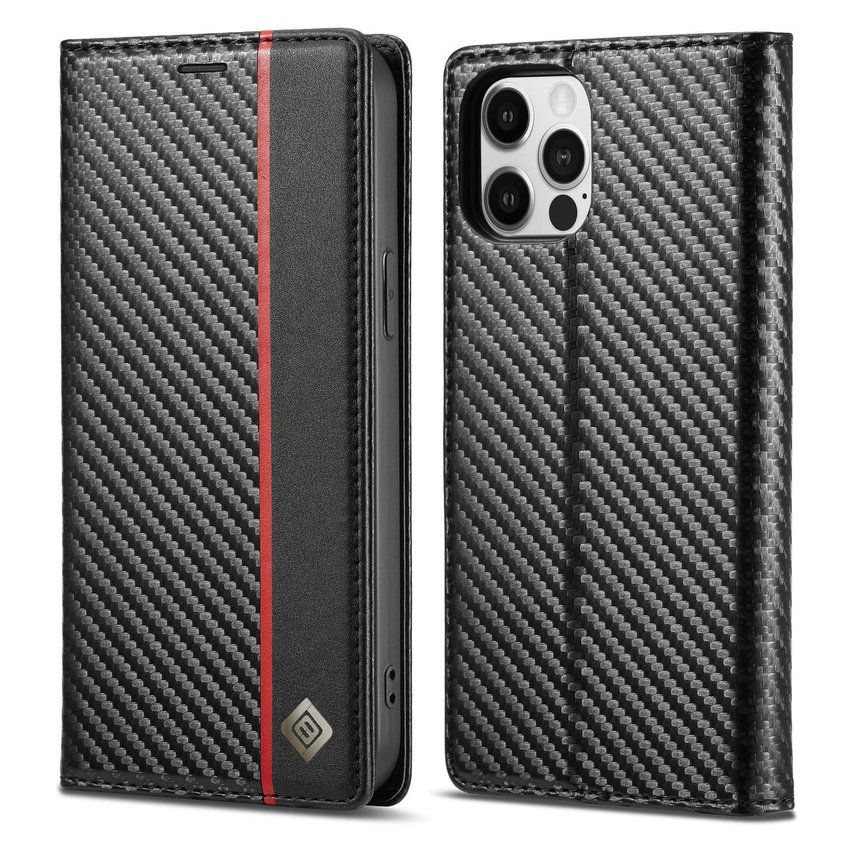 Carbon Fiber Magnetic Flip Case for iPhone 13 Series