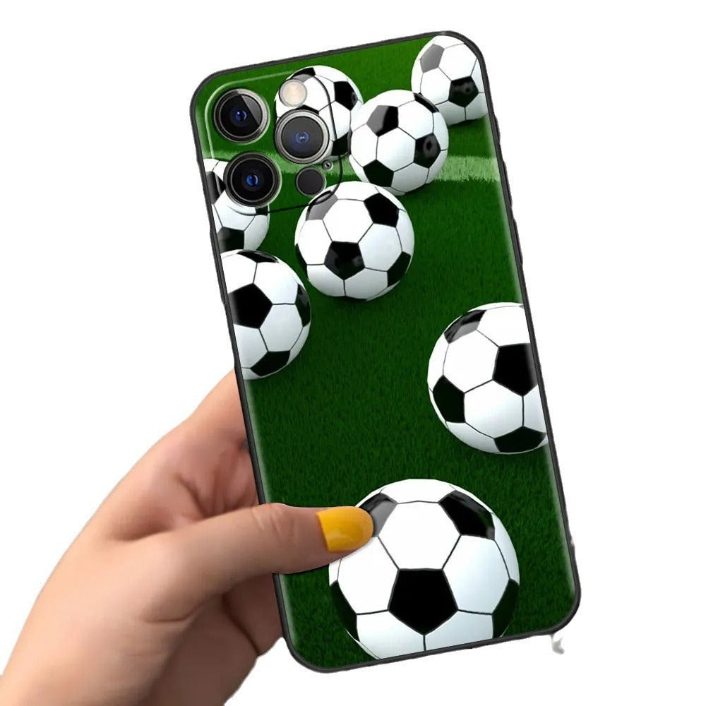 TPU Soccer Phone Case for iPhone 5–15 Series